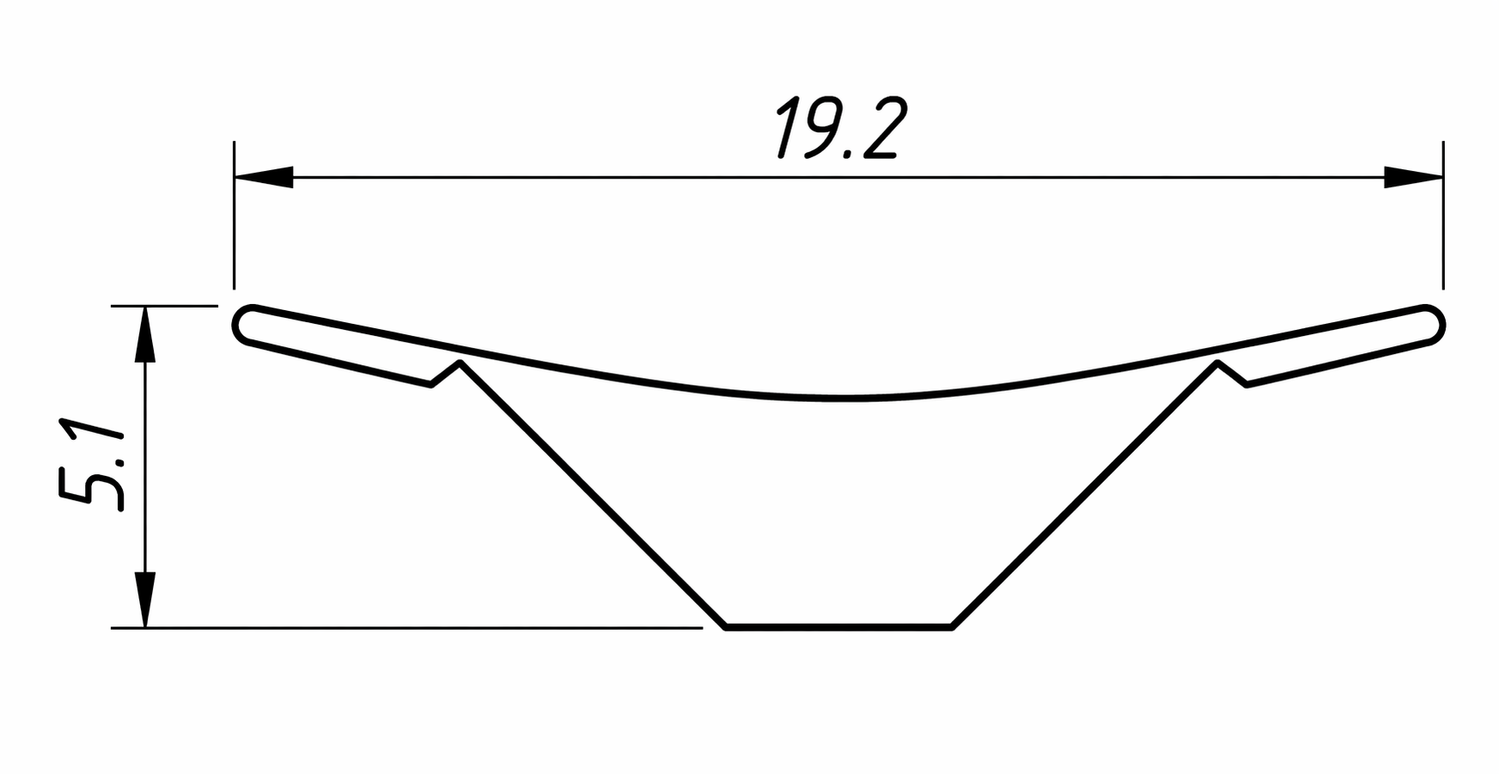 Штапік гнучкий 5.1*19.2 мм, Білий 3 м