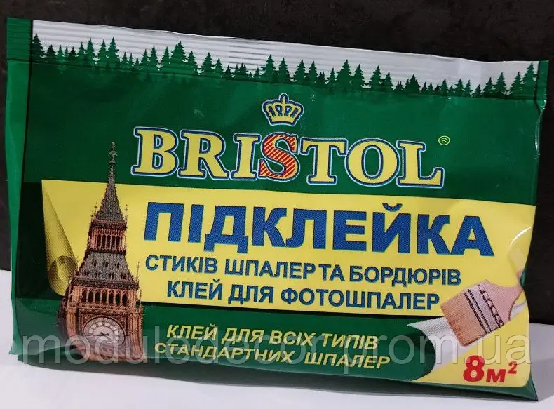 Клей для шпалер BRISTOL ПІДКЛЕЙКА 50 г посилена формула (8м2)