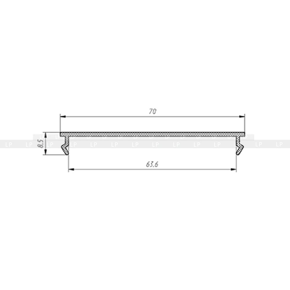 Алюмінієвий накладний LED профіль ЛС 70