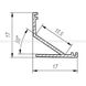 Алюмінієвий кутовий LED профіль ЛПУ-17н